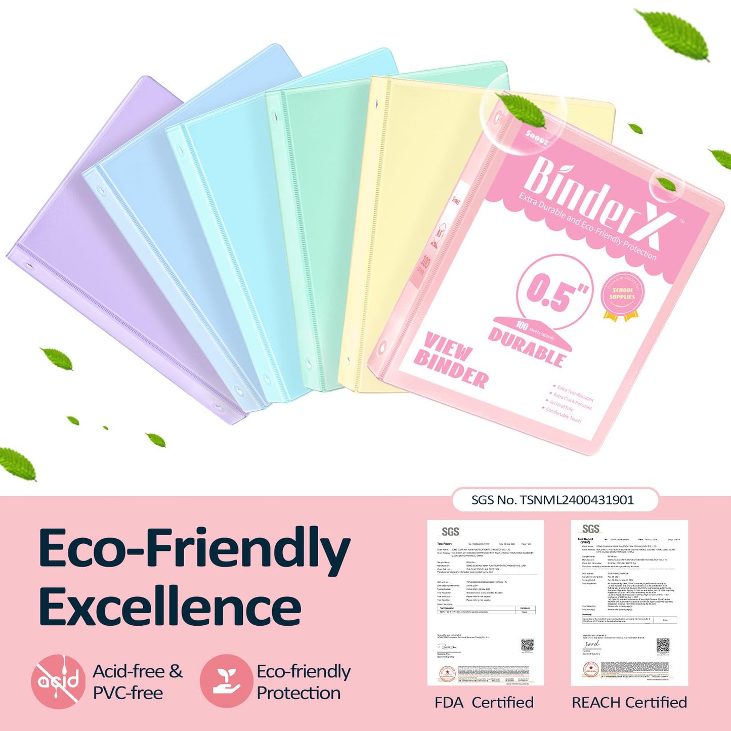 Sooez 3-Ring Binders