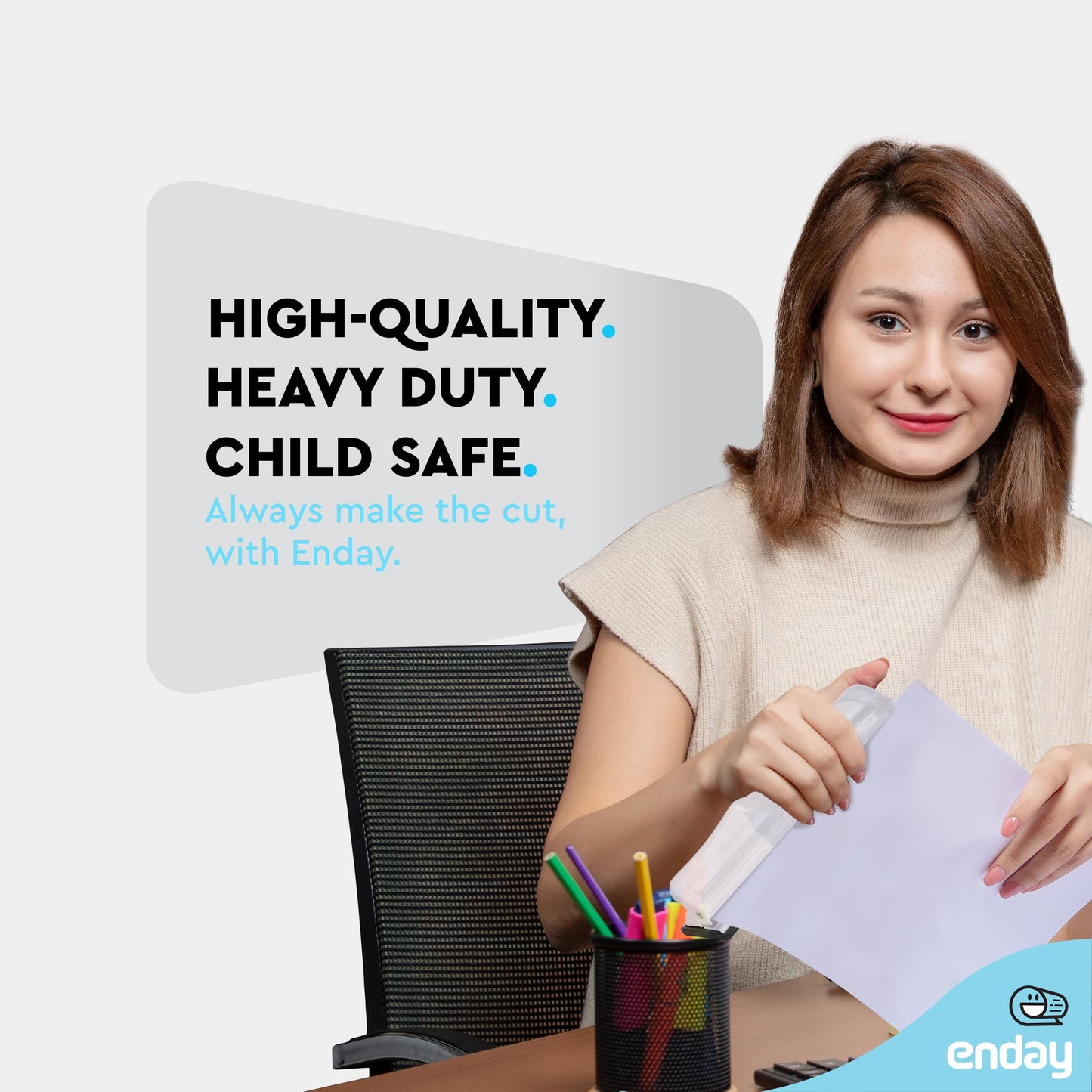 Enday Heavy Duty 3-Hole Punch