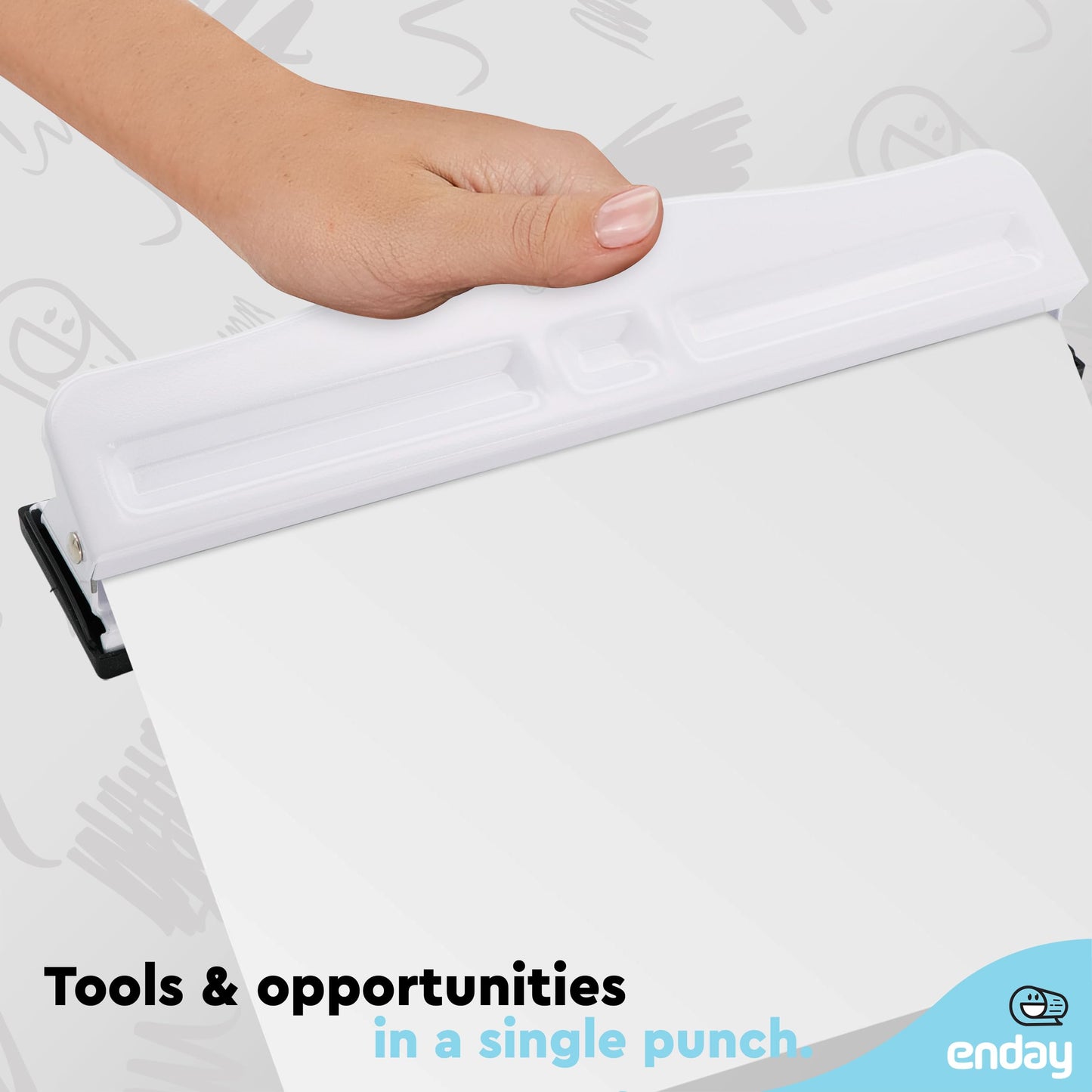 Enday Heavy Duty 3-Hole Punch