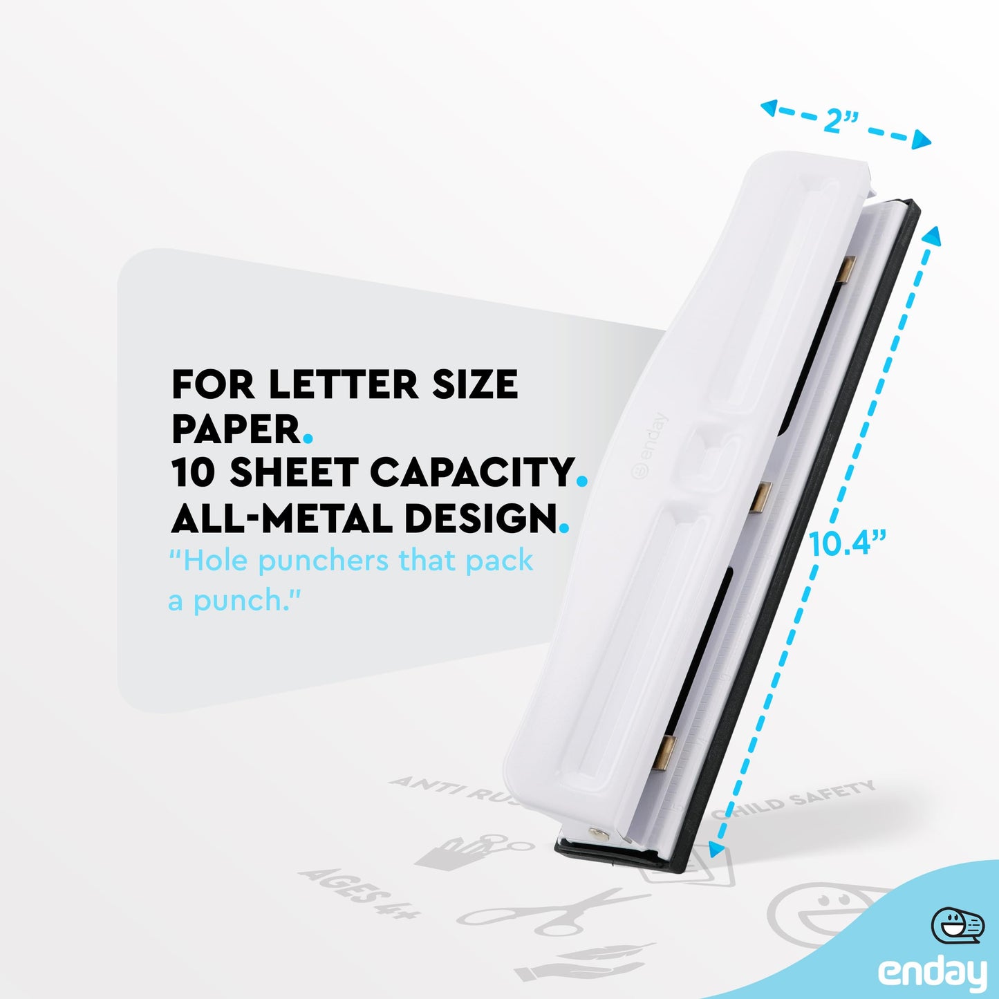 Enday Heavy Duty 3-Hole Punch